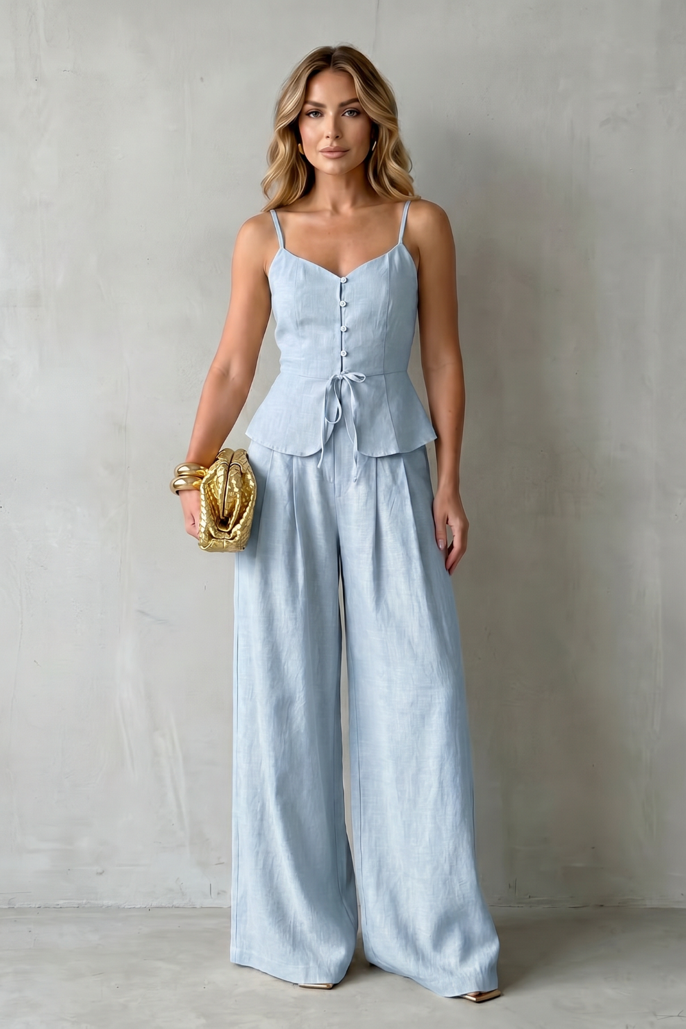 Effortless Resort Elegance Trouser Set