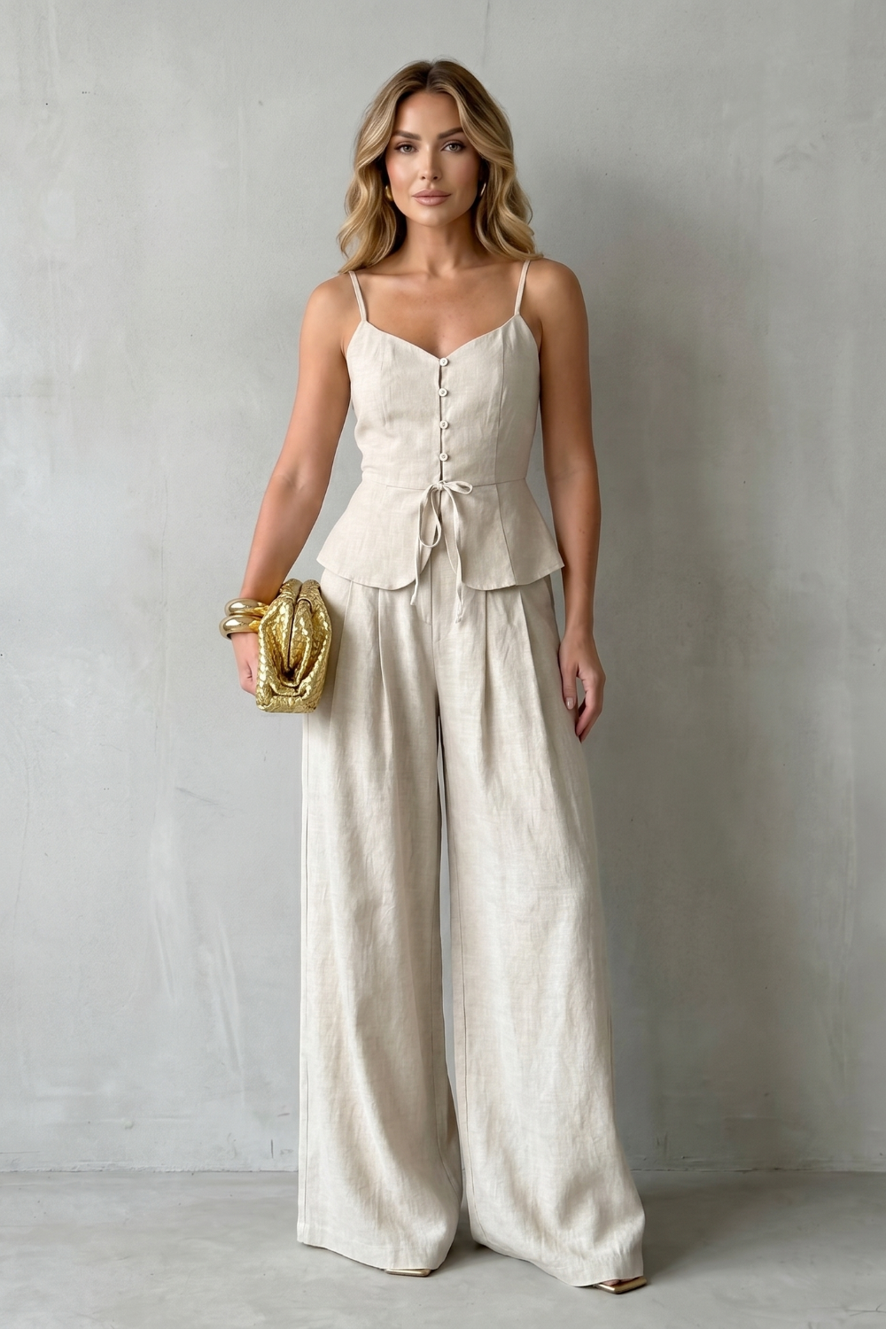 Effortless Resort Elegance Trouser Set