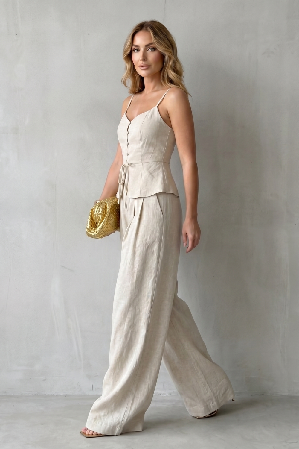 Effortless Resort Elegance Trouser Set