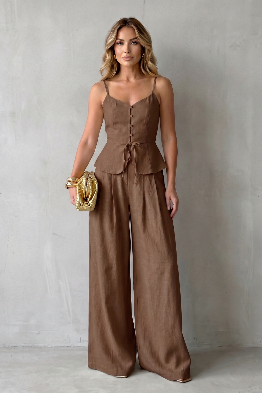 Effortless Resort Elegance Trouser Set