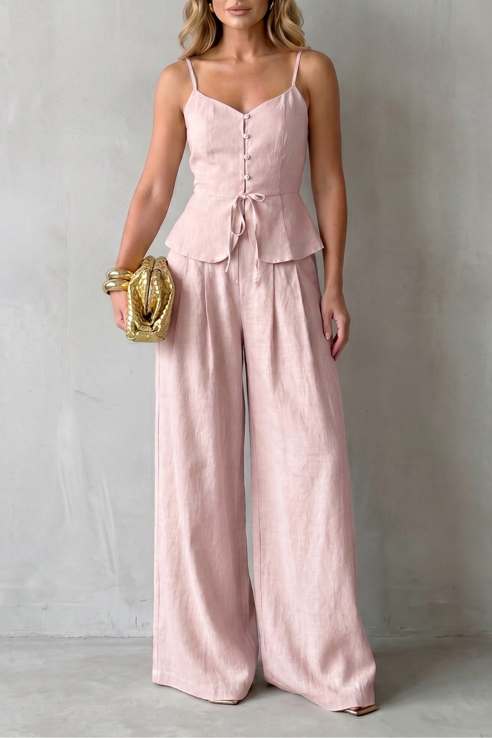 Effortless Resort Elegance Trouser Set