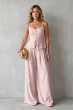 Effortless Resort Elegance Trouser Set