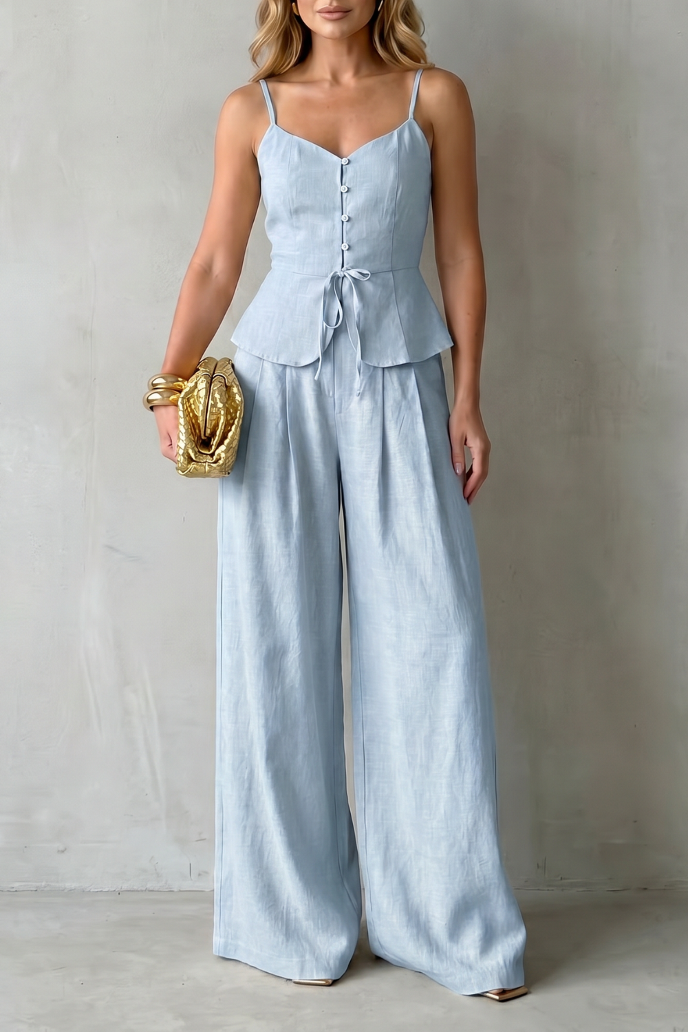 Effortless Resort Elegance Trouser Set