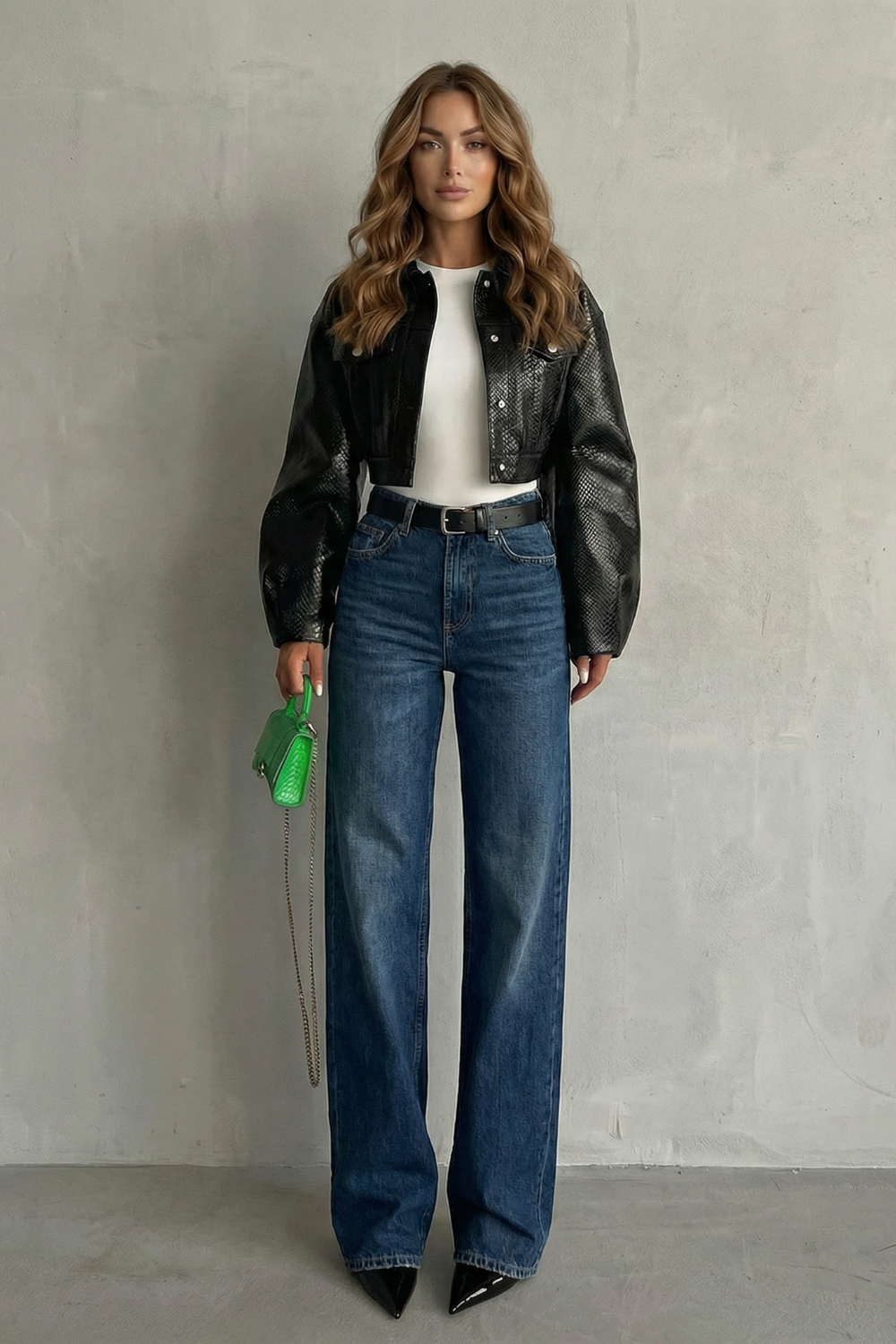 Effortless Straight Silhouette Mid Rise Jeans