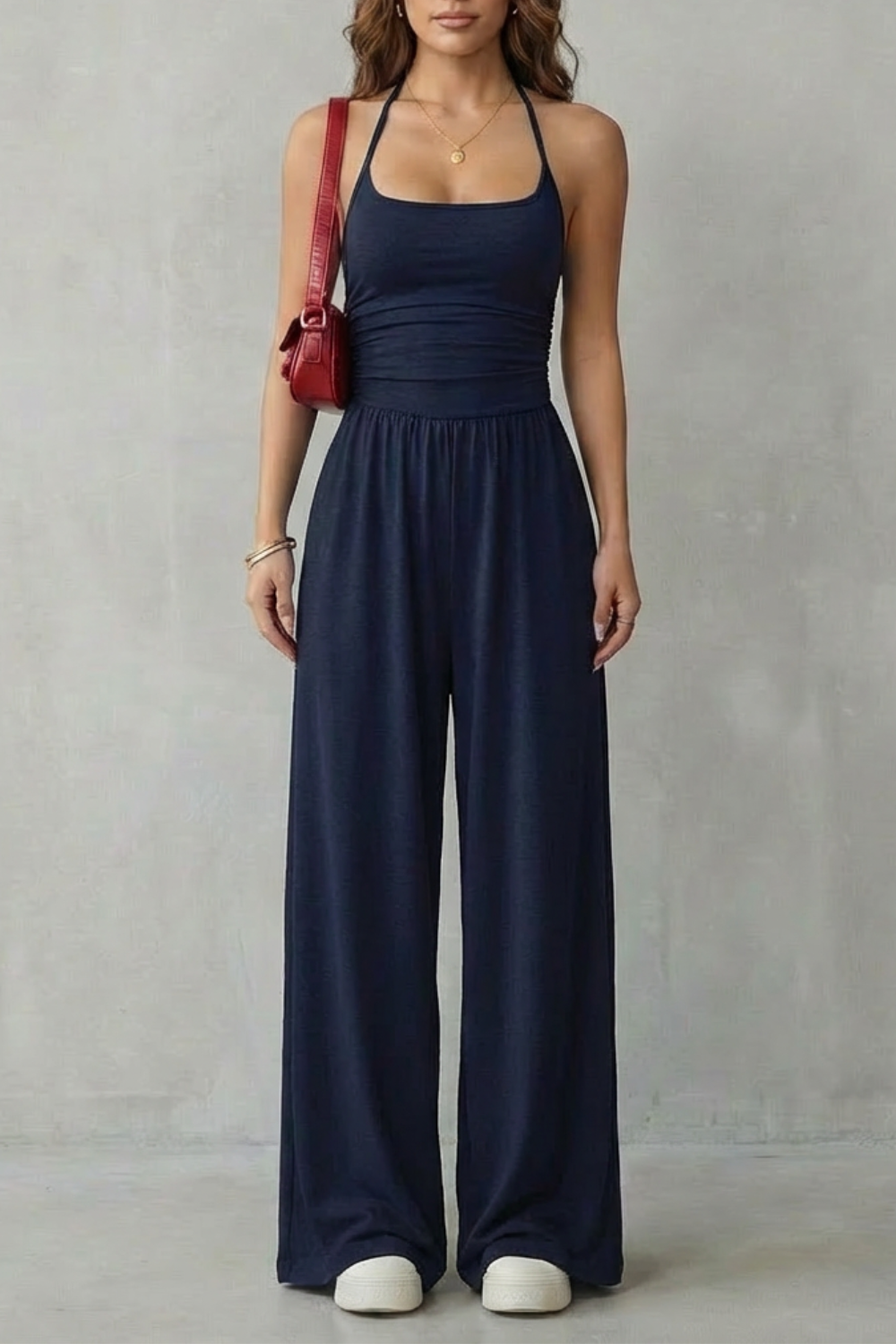 Double strap fit | Wide-leg jumpsuit
