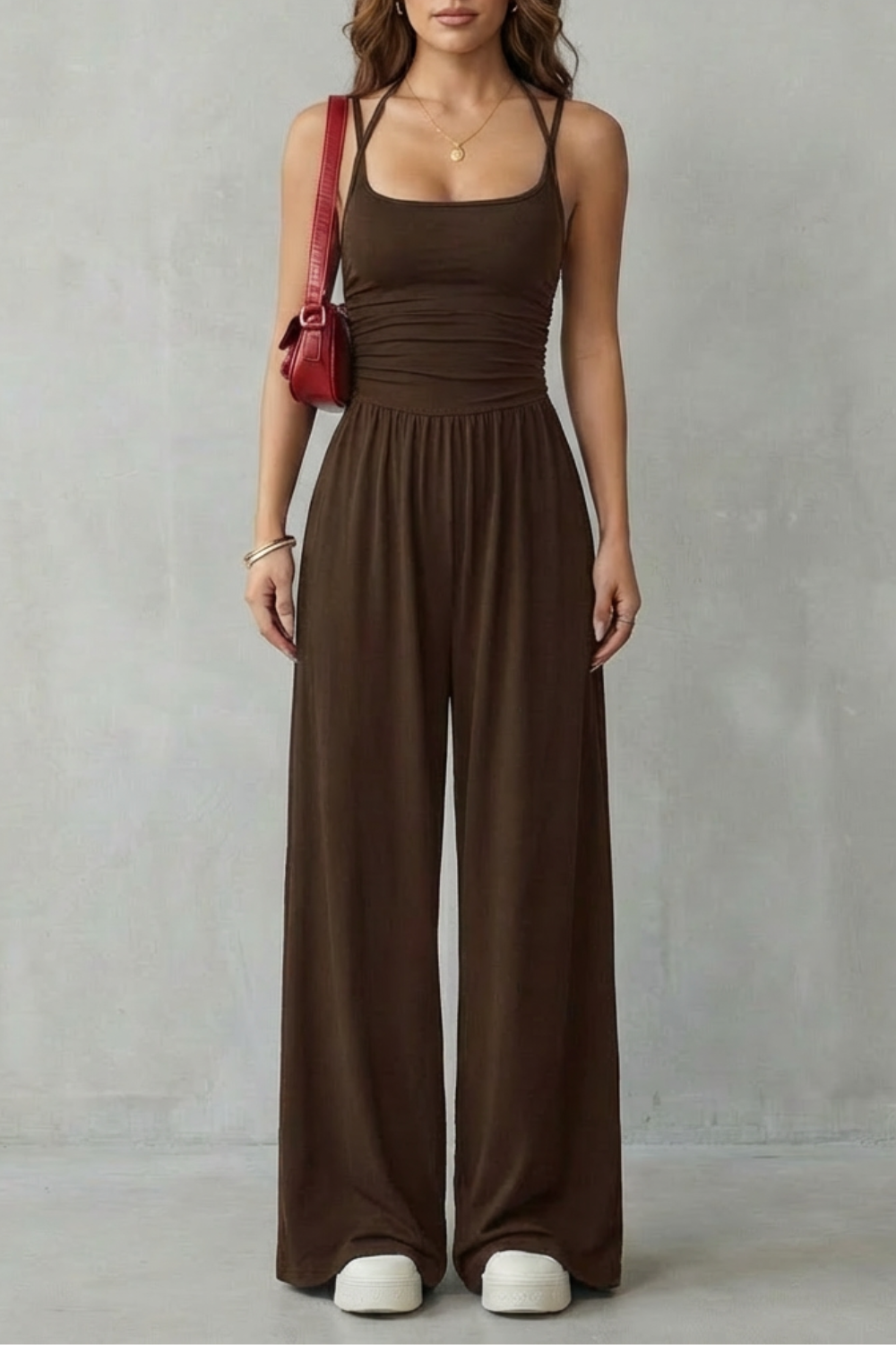 Double strap fit | Wide-leg jumpsuit