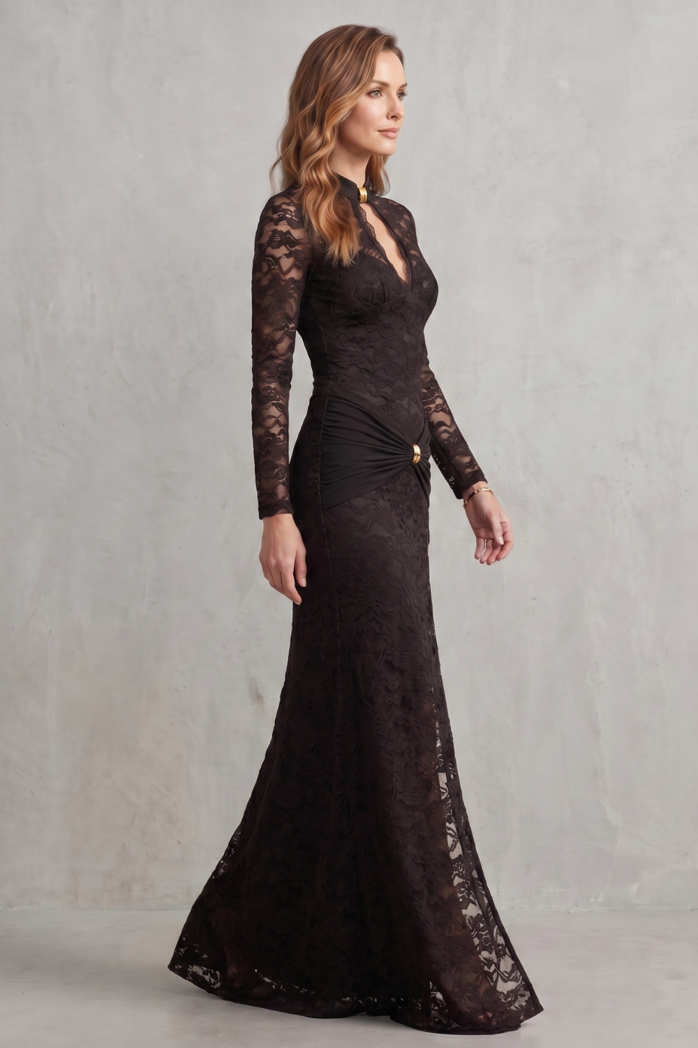 Lace Cut-out Allure Maxi Dress