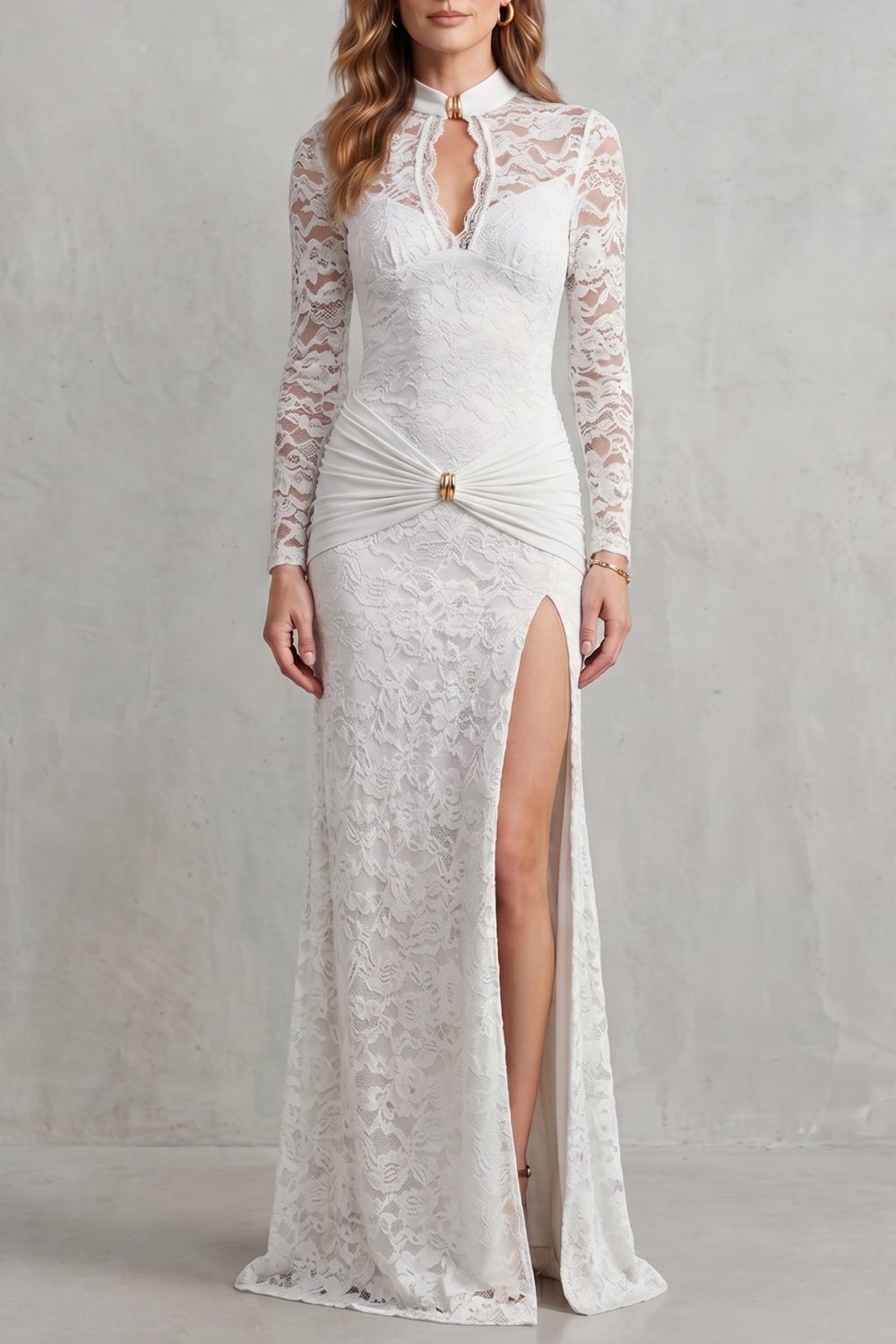 Lace Cut-out Allure Maxi Dress