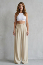 Flowing Drape Wide-leg Tailored Trousers