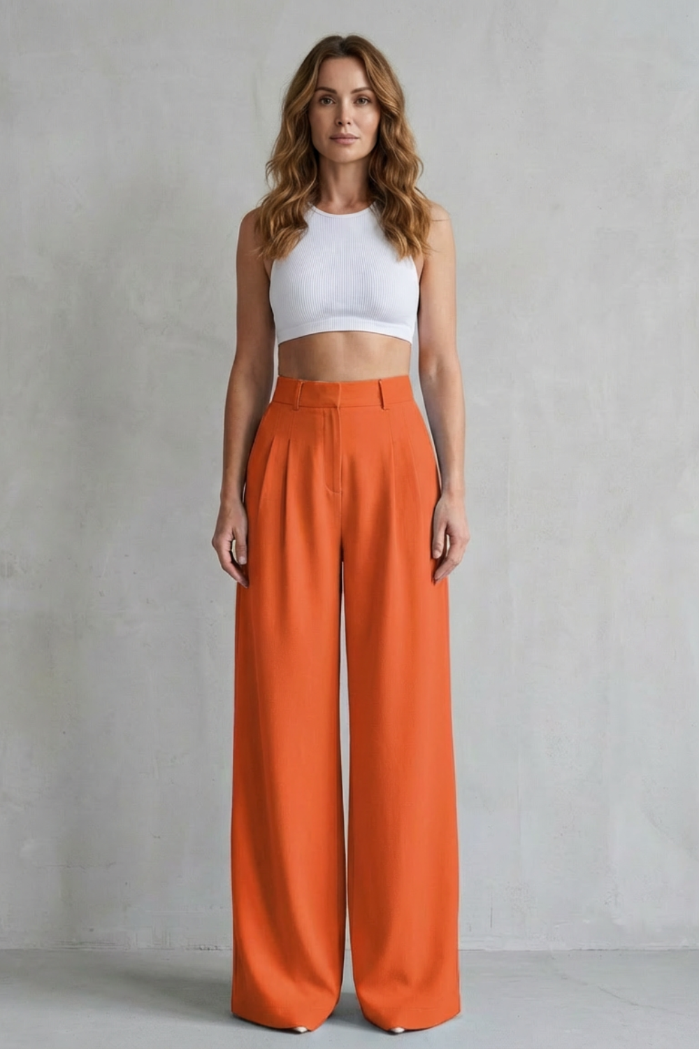 Flowing Drape Wide-leg Tailored Trousers