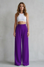 Flowing Drape Wide-leg Tailored Trousers