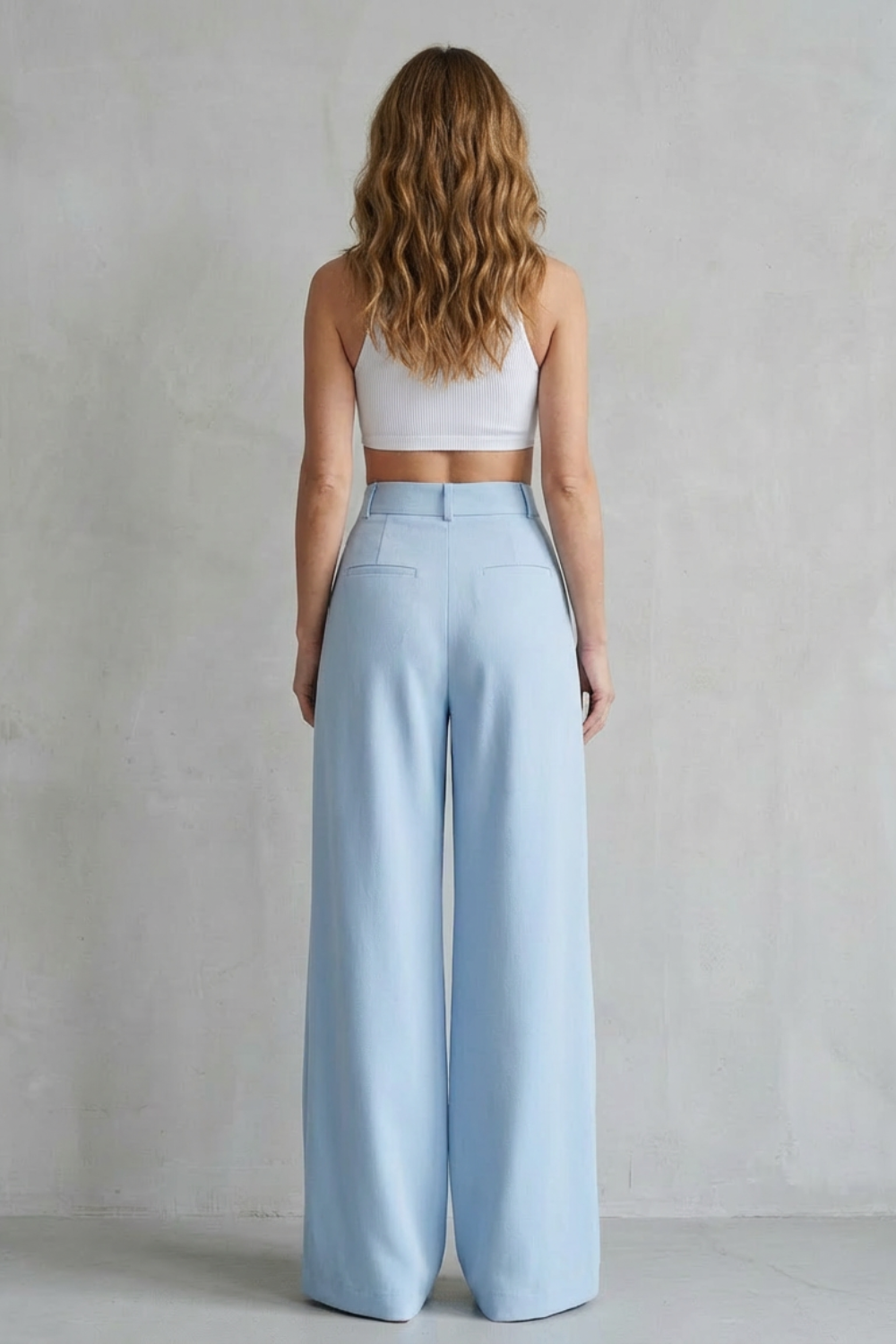 Flowing Drape Wide-leg Tailored Trousers