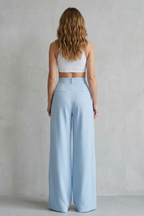 Flowing Drape Wide-leg Tailored Trousers