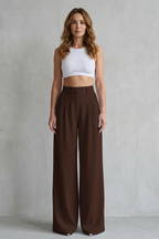 Flowing Drape Wide-leg Tailored Trousers