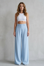 Flowing Drape Wide-leg Tailored Trousers
