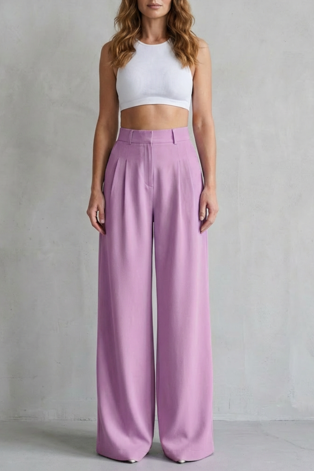 Flowing Drape Wide-leg Tailored Trousers