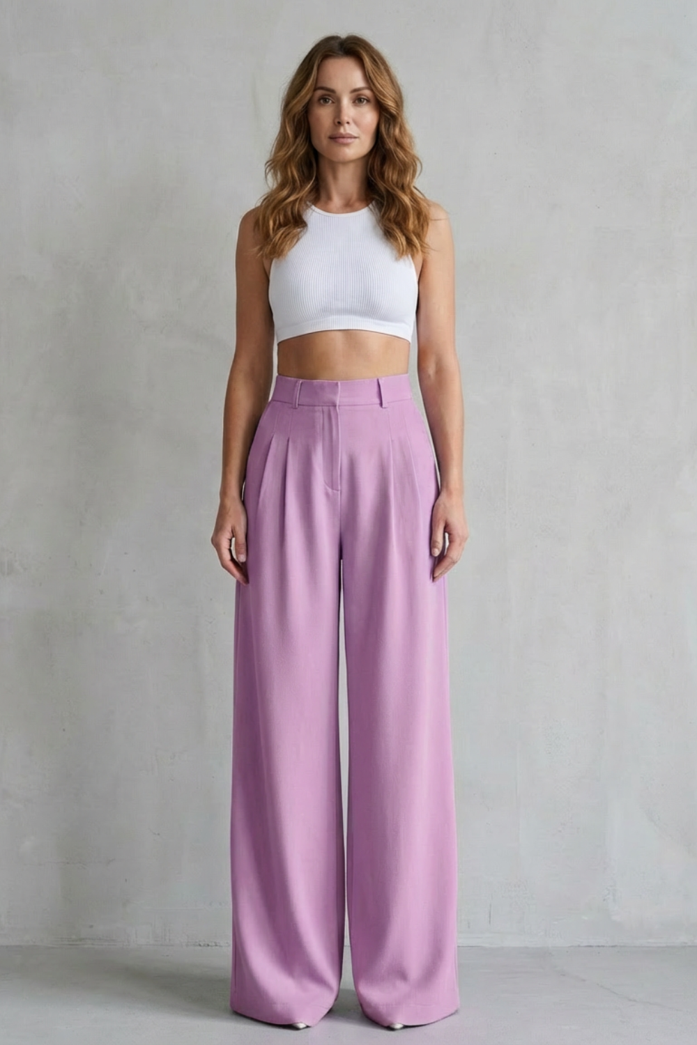 Flowing Drape Wide-leg Tailored Trousers