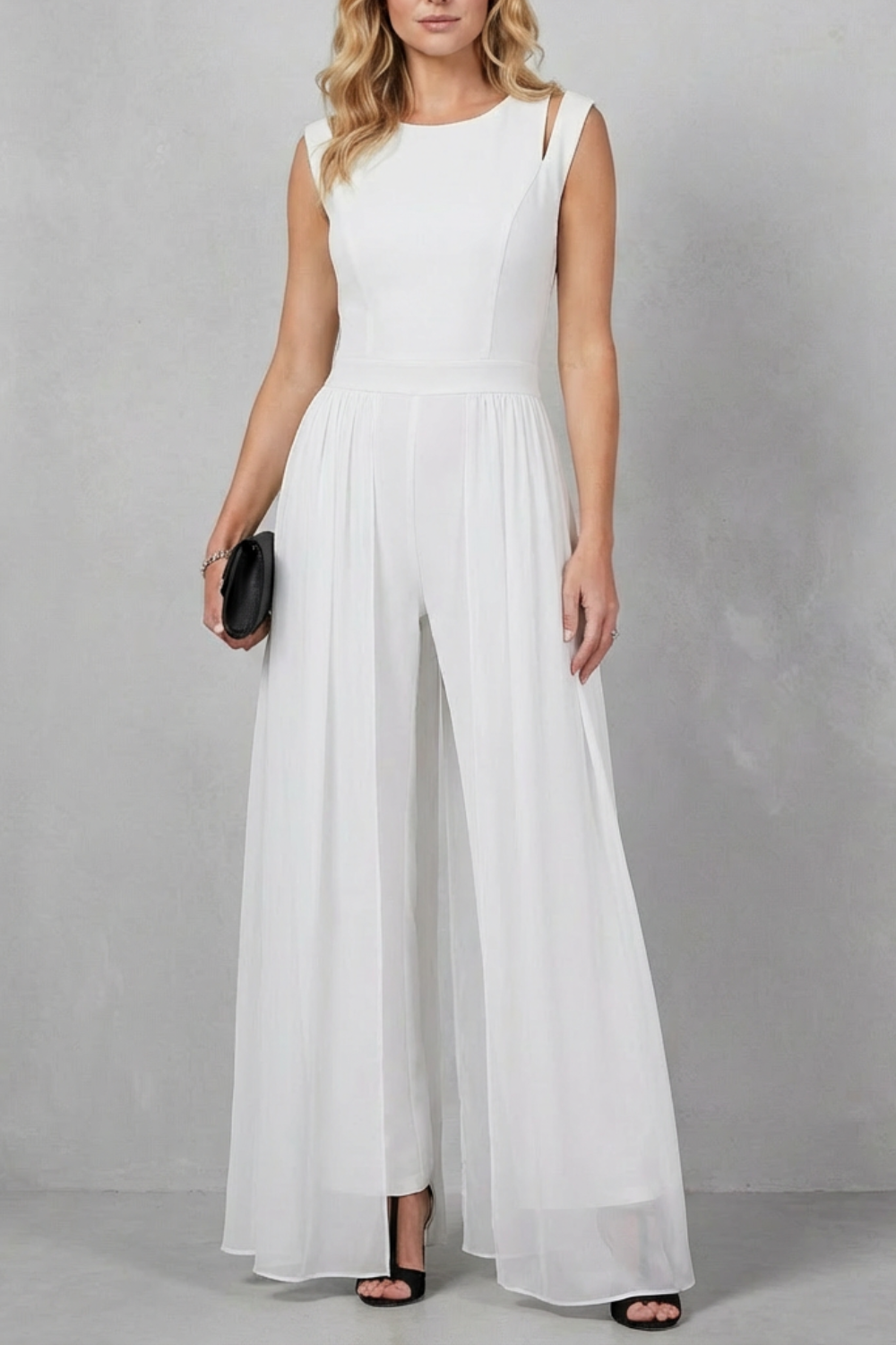 Sheer panel cutout | Evening jumpsuit