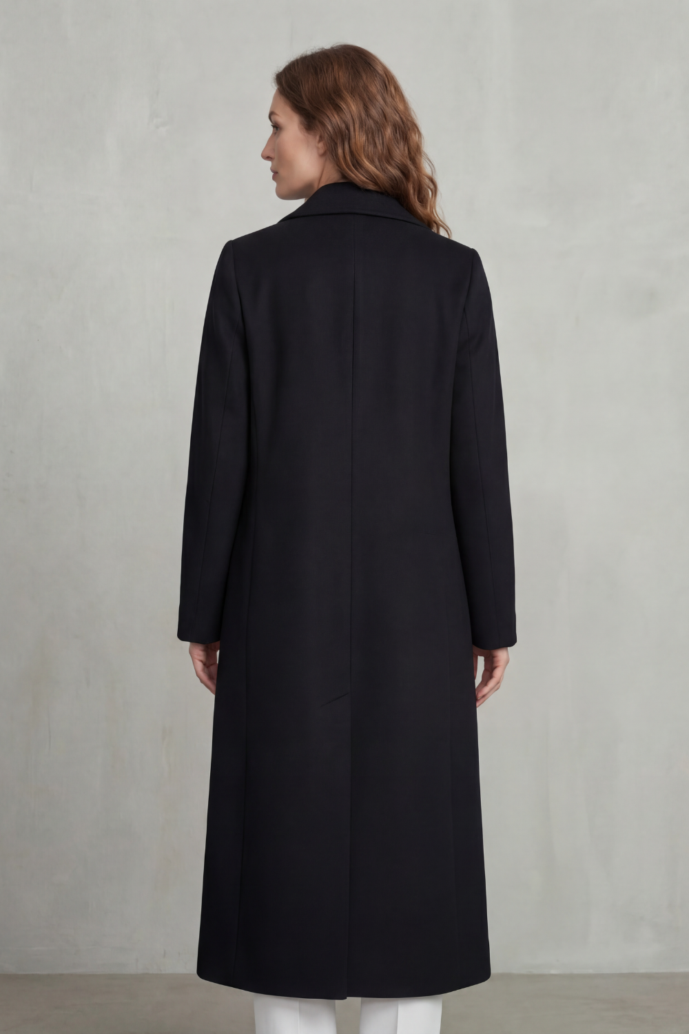 Double-breasted Design Wool Blend Coat