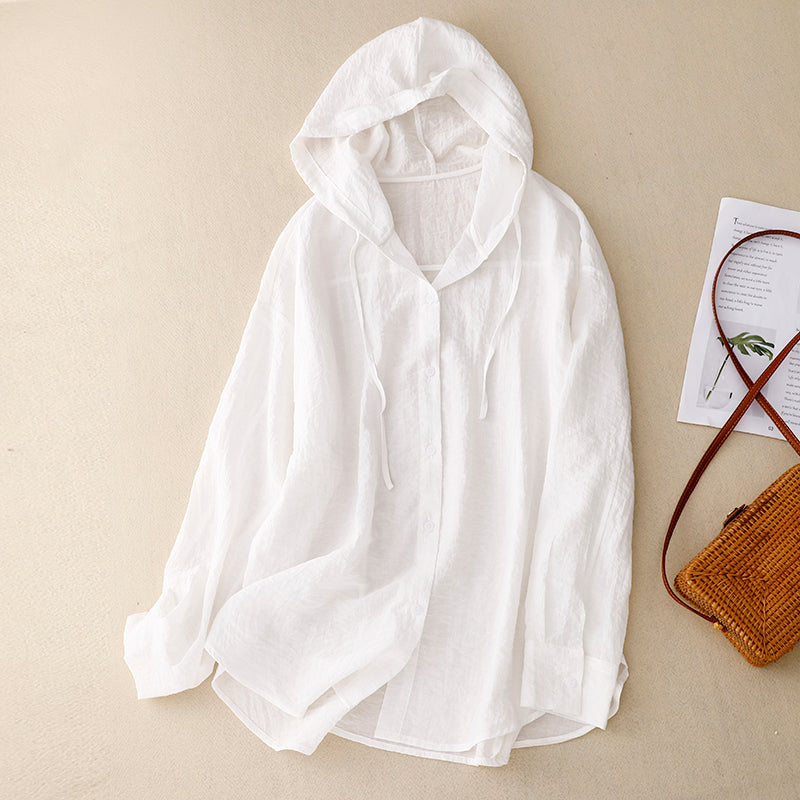 Lightweight Hoodie with Buttons