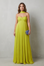 Pleated Halter Grace Maxi Dress