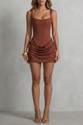 Sculpted Draped Corsetry Mini Dress