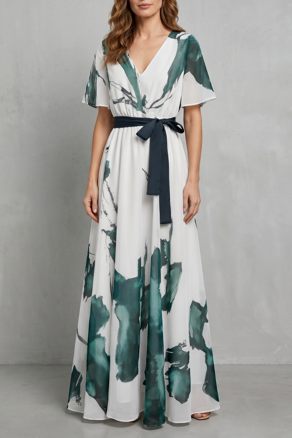 Watercolour Print Grace Maxi Dress