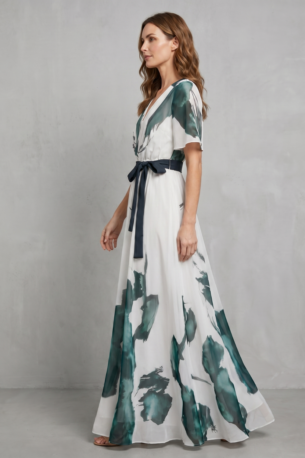 Watercolour Print Grace Maxi Dress