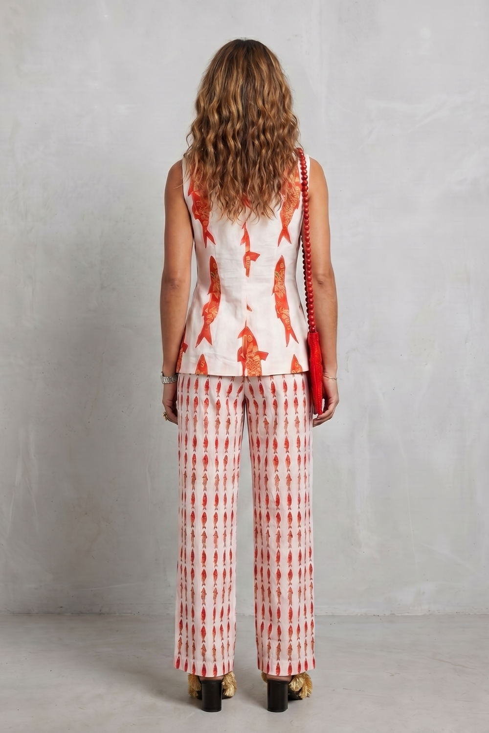 Coastal Print Sophistication Trouser Set