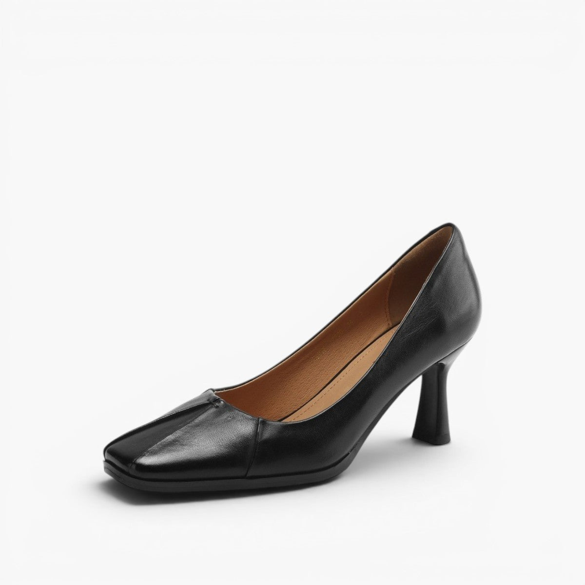 Marisol Leather Square-Toe Pumps