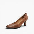 Marisol Leather Square-Toe Pumps