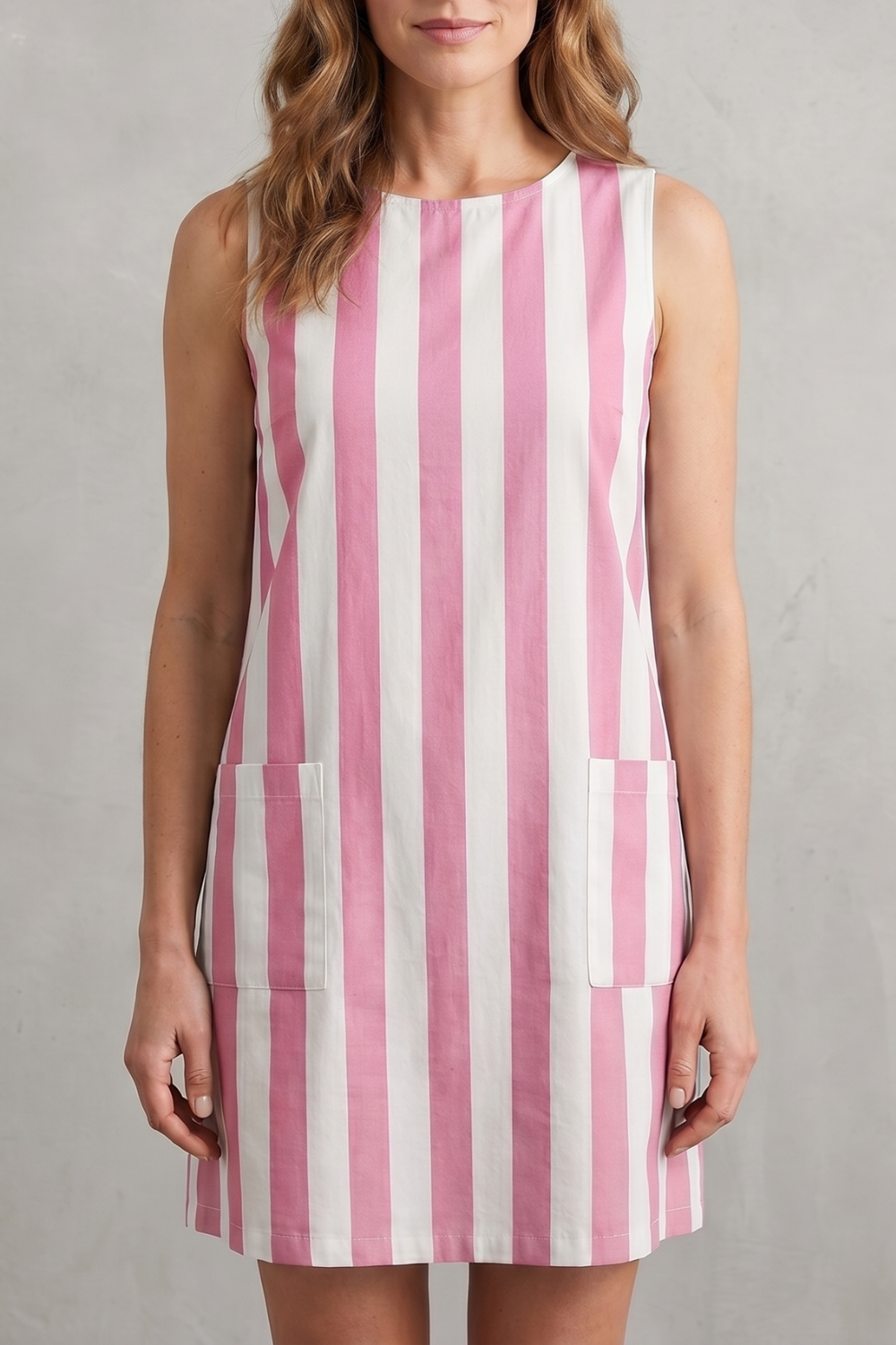 Monochrome Striped Charm Mini Dress