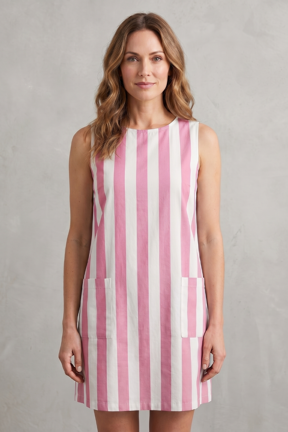 Monochrome Striped Charm Mini Dress