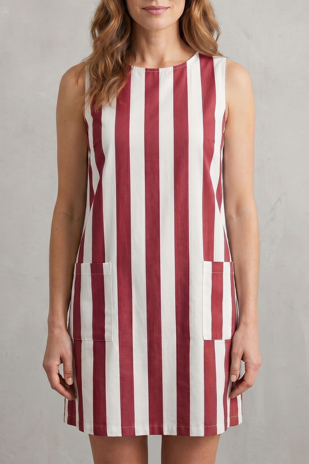 Monochrome Striped Charm Mini Dress