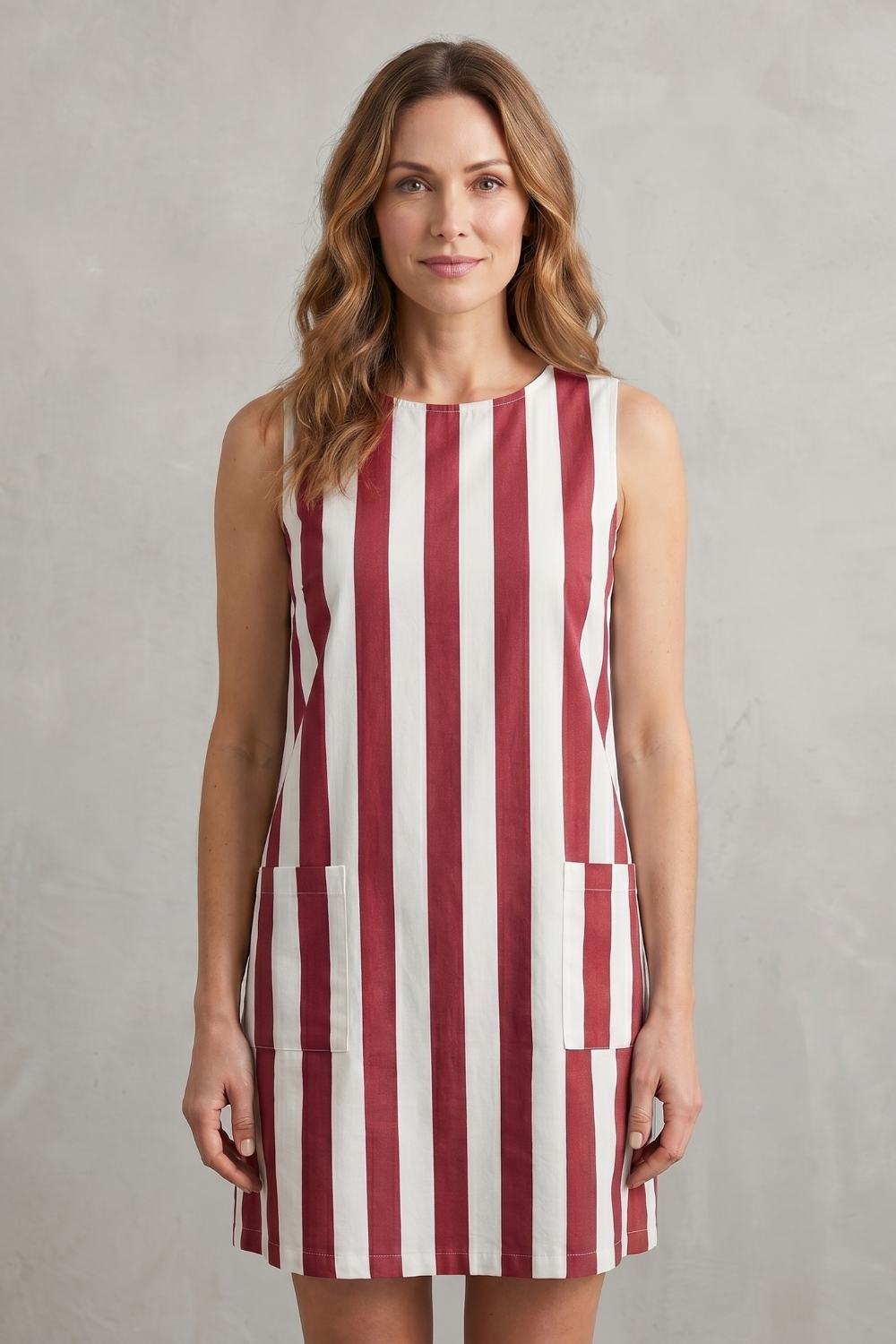 Monochrome Striped Charm Mini Dress