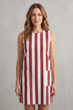 Monochrome Striped Charm Mini Dress