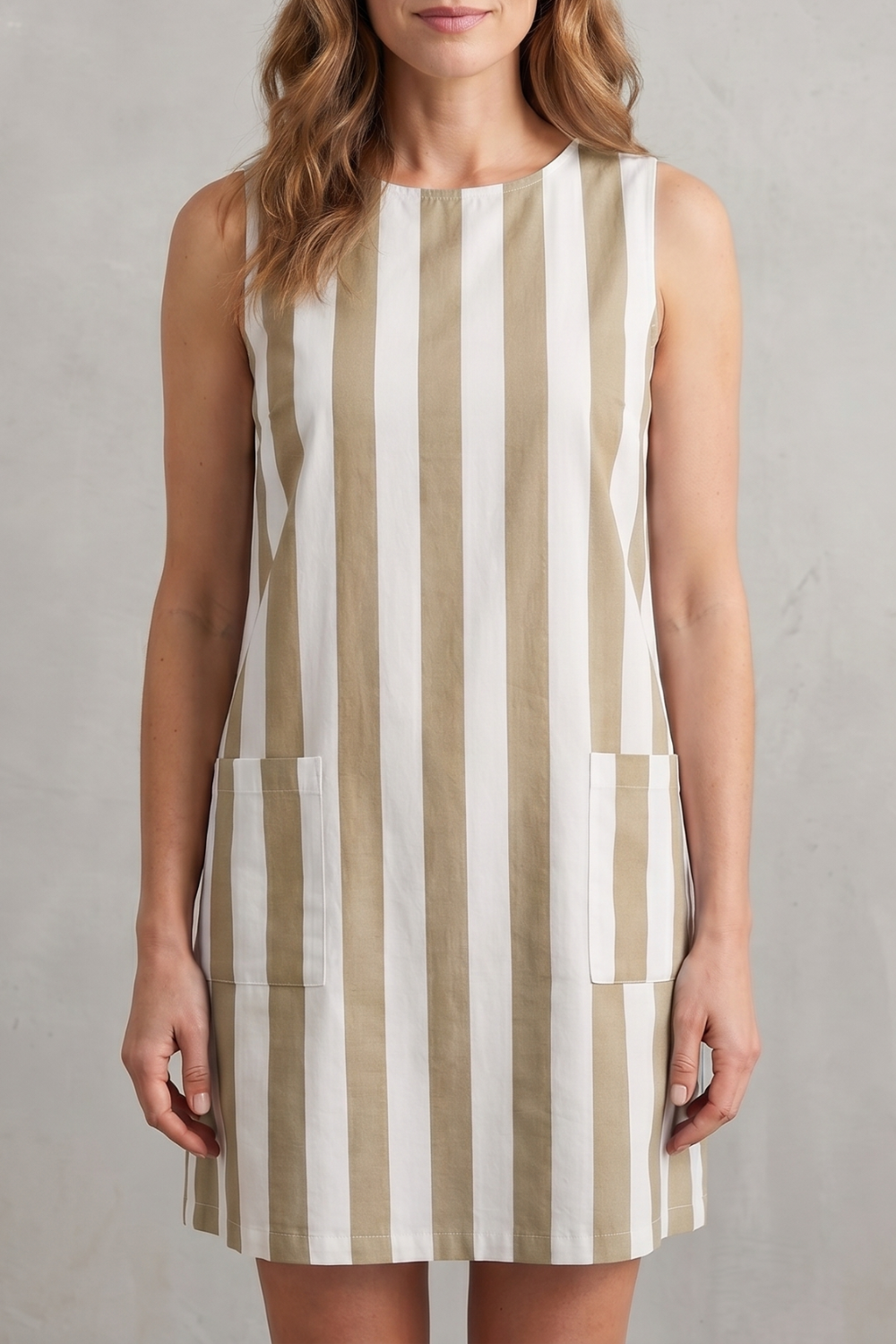 Monochrome Striped Charm Mini Dress