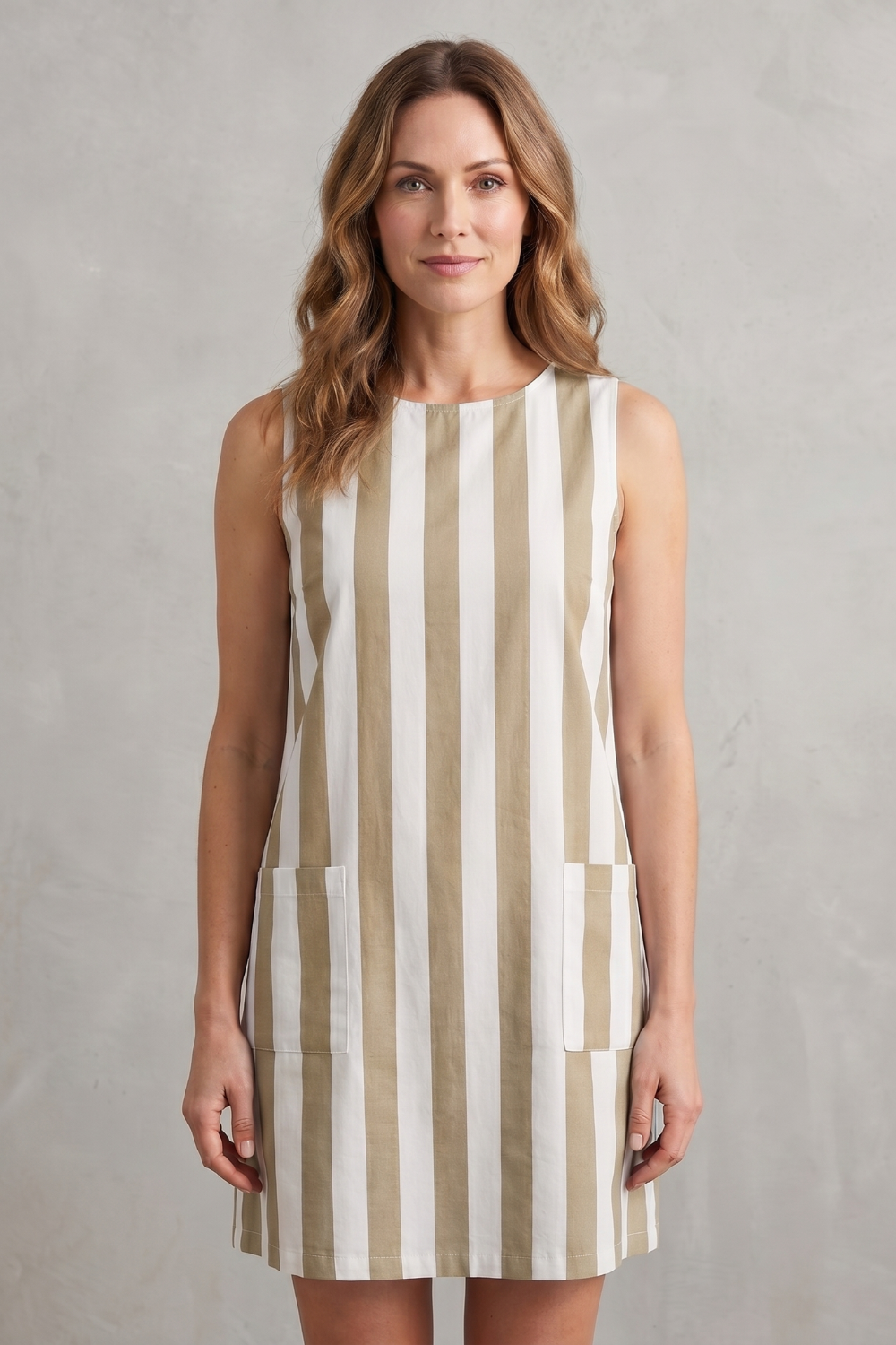 Monochrome Striped Charm Mini Dress