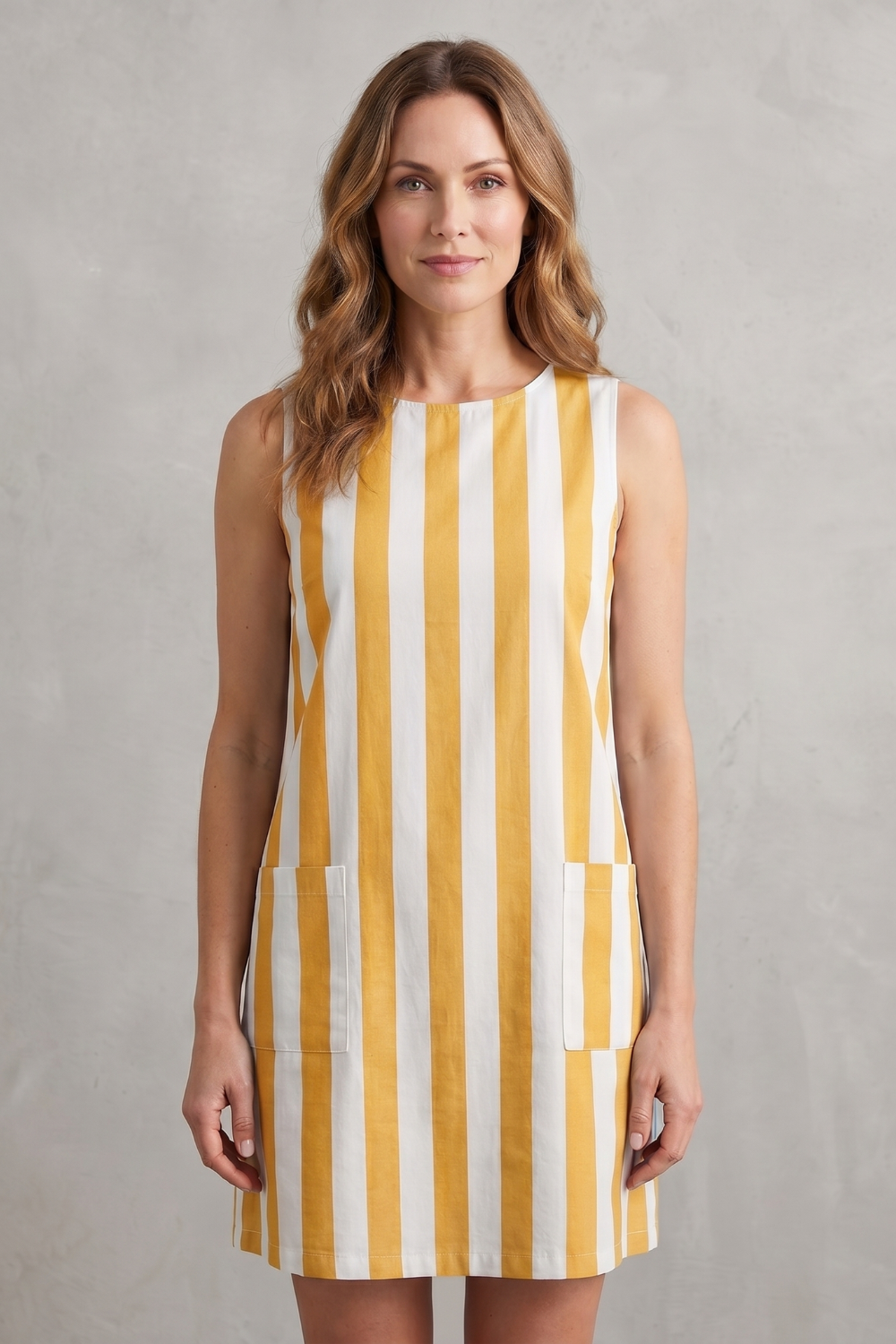 Monochrome Striped Charm Mini Dress