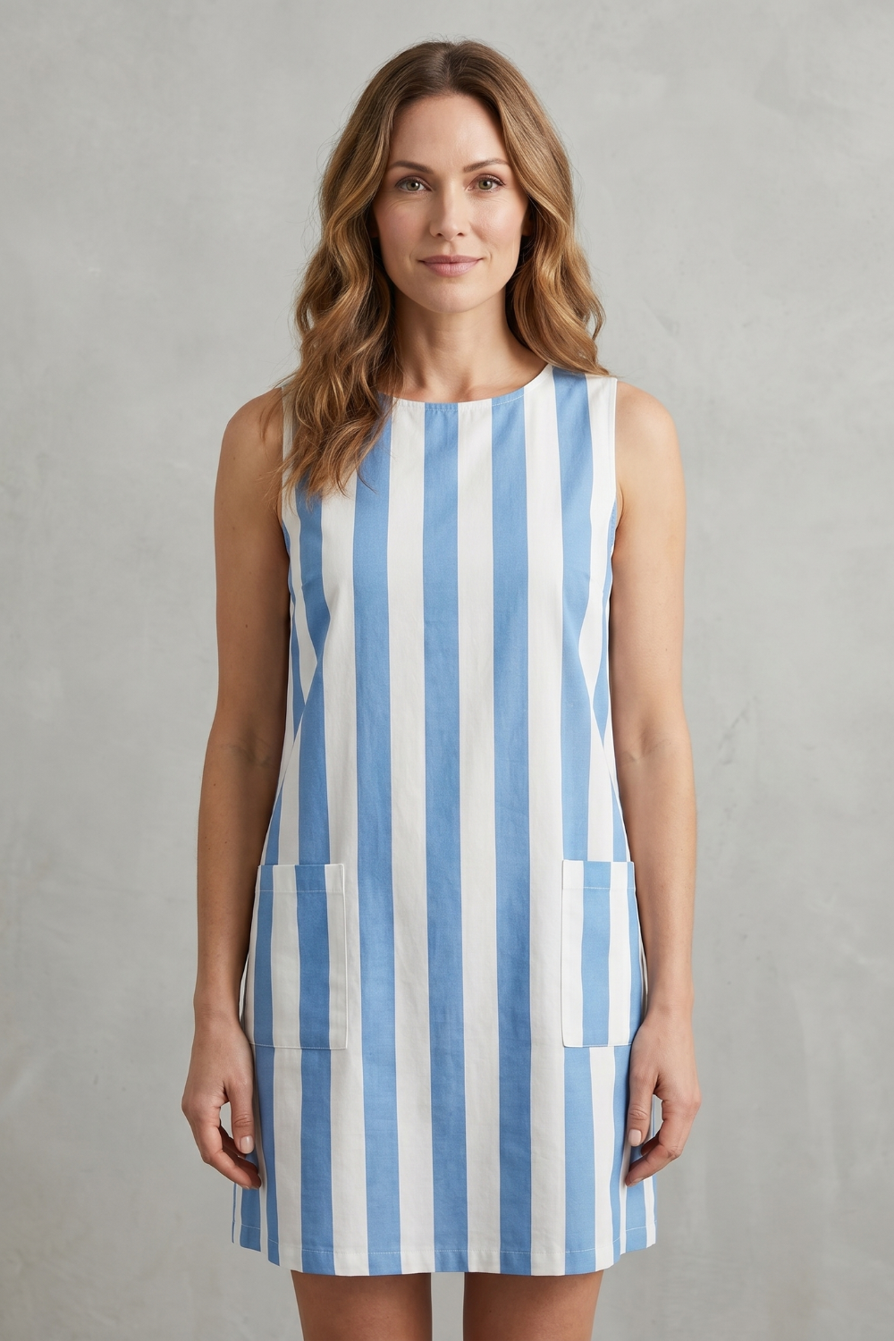 Monochrome Striped Charm Mini Dress