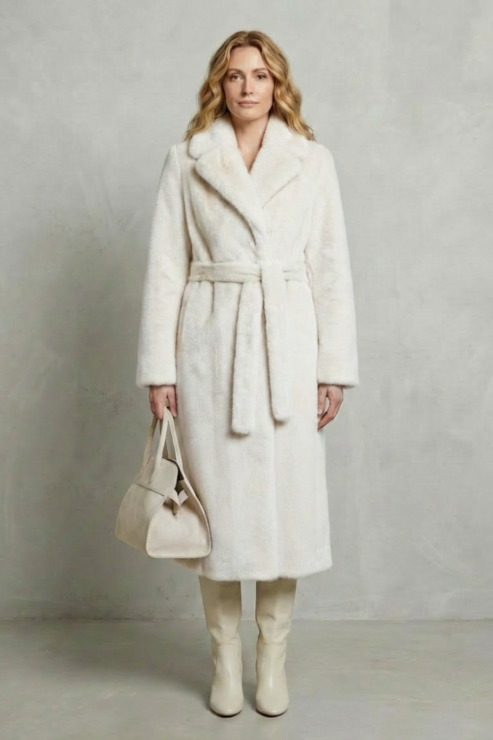 Oversized Silhouette Faux Fur Long Coat