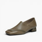 Marquette Square-Toe Leather Slip-On