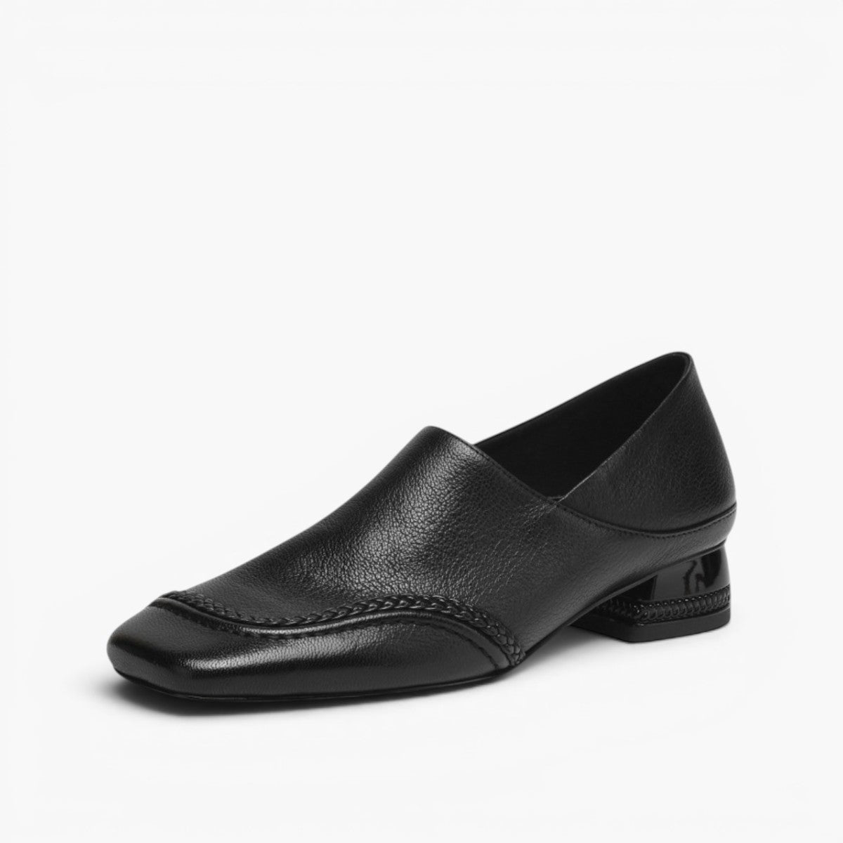 Marquette Square-Toe Leather Slip-On
