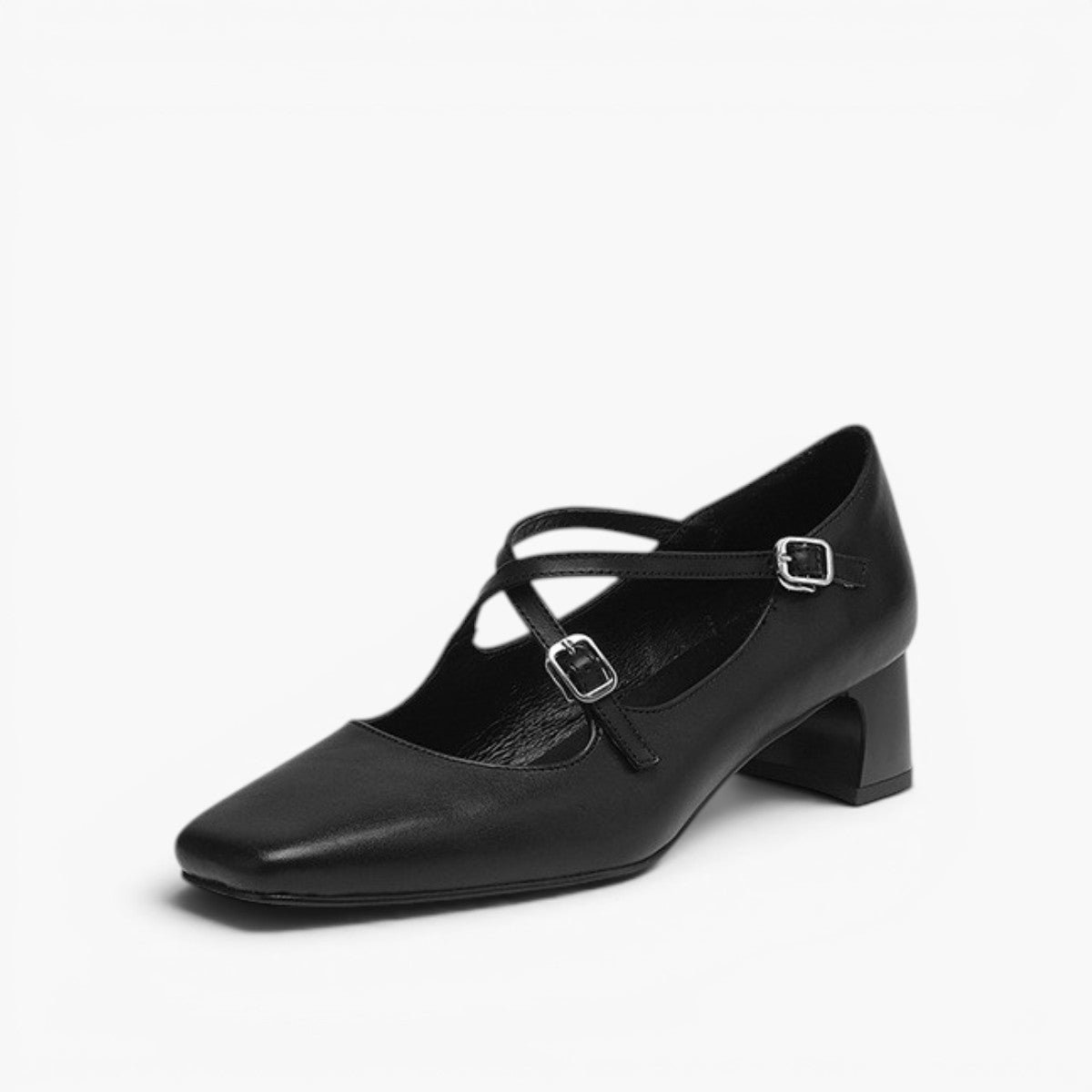 Marvane Leather Kitten Heels