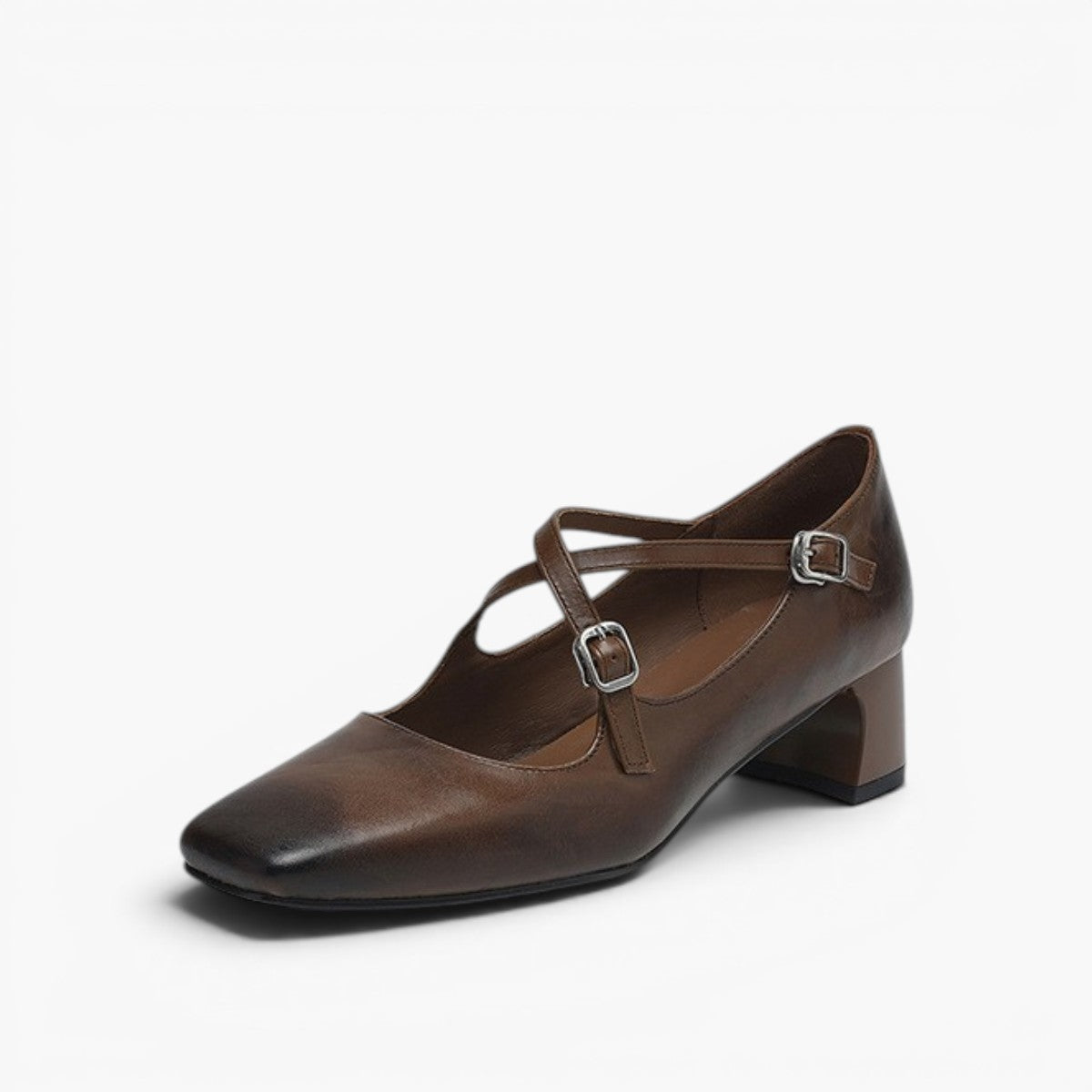 Marvane Leather Kitten Heels