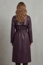 Marzienne – Waist-cinching silhouette – Faux leather trench coat