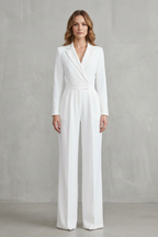 Meilun – Slant-breasted Mid-waist Pantsuit – Elegant Commuter Jumpsuit