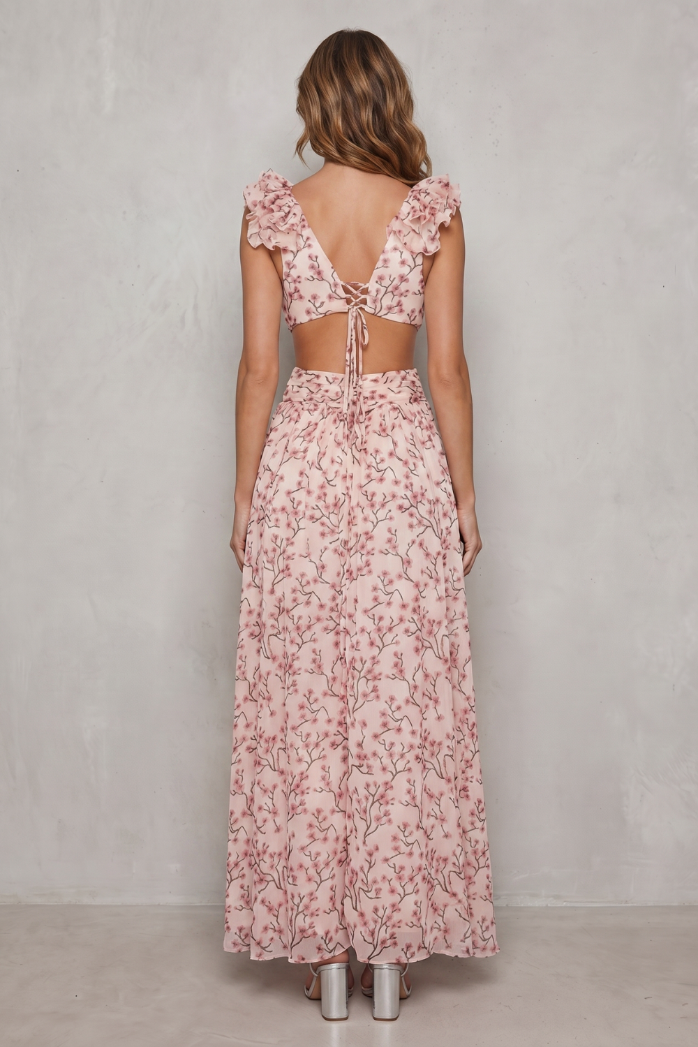 Ruffled Chiffon Romance Maxi Dress