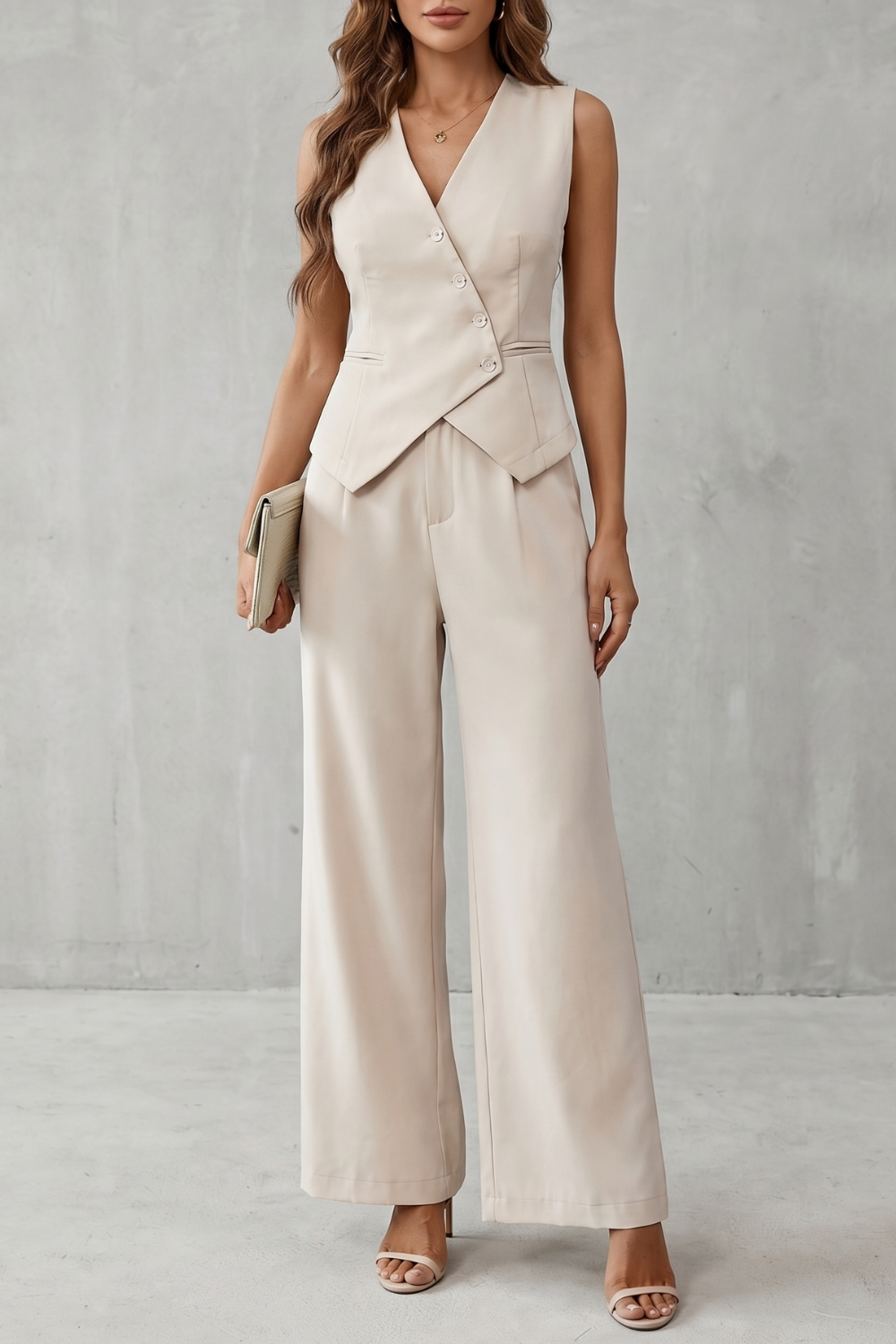 Tailored Minimal Elegance Vest Set