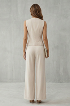 Tailored Minimal Elegance Vest Set